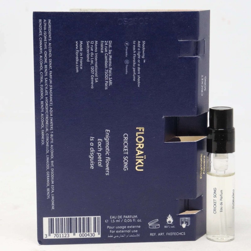 oficiálna vzorka vonia Floraiku Cricket Song 1,5 ml 0,05 fl. oz.