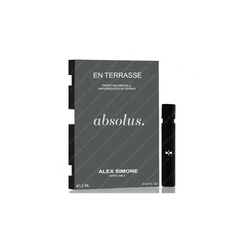 Alex Simone En Terrasse Parfum Absolu 1.2ml 0,04 fl. oz. oficiálne vzorky parfumov tester parfumov